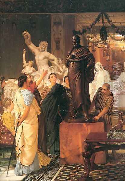 A Sculpture Gallery 1867 Oil Painting - Sir Lawrence Alma-Tadema