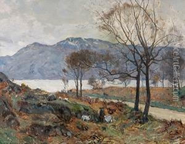 Loch Linnhe Oil Painting - Robert Mcgown Coventry