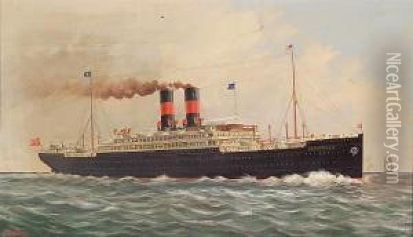 The 
S.s. Frederick Viii Oil Painting - Ferdinand Worms