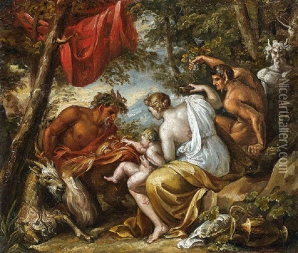 La Naissance De Bacchus Oil Painting - Felice Giani