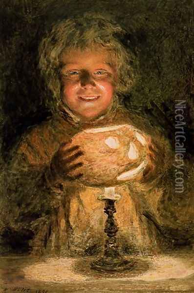 The Turnip Lantern Oil Painting - William Henry Hunt