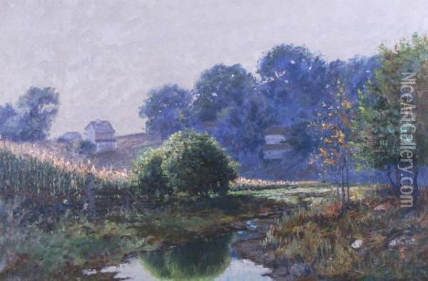 September Morning Oil Painting - Frank J. Girardin