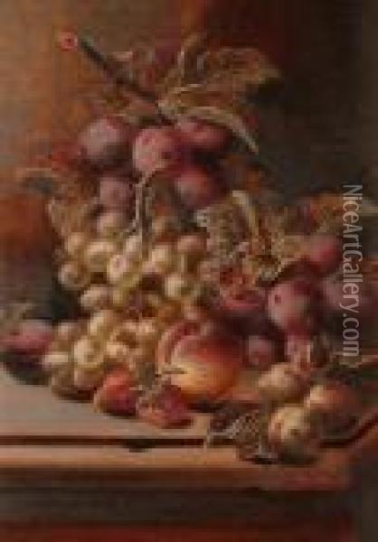 Still Lifes Of Fruit. Oil Painting - Oliver Clare