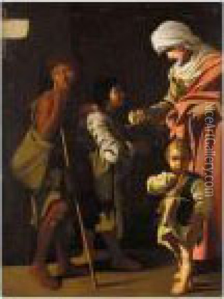 The Charity Of Saint Elisabeth Of Hungary Oil Painting - Bartolomeo Schedoni