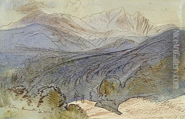 Between Karacalla And Laura Oil Painting - Edward Lear
