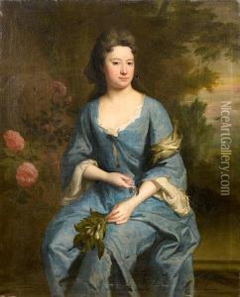 Portrait Of A Lady Oil Painting - Sir John Baptist de Medina