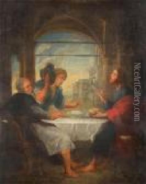 The Emmaus Meal Oil Painting - Peter Paul Rubens