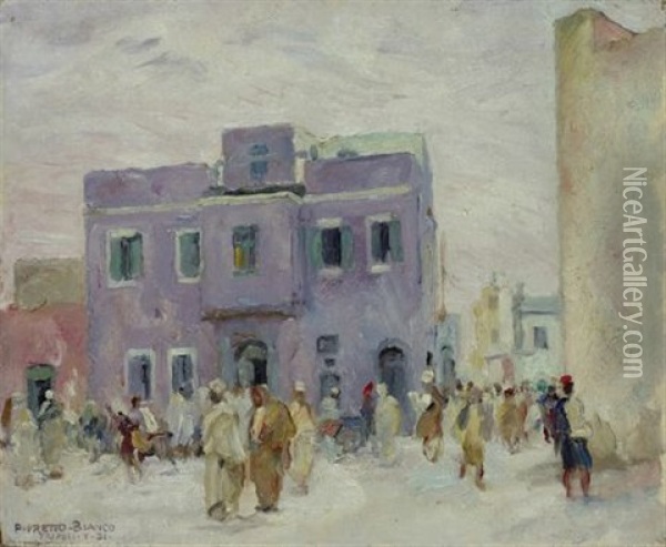 Tripoli Oil Painting - Pietro Bianco Bortoluzzi