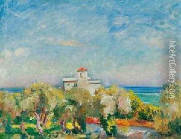 Landscape In The South Of France Oil Painting - Wojciech Weiss