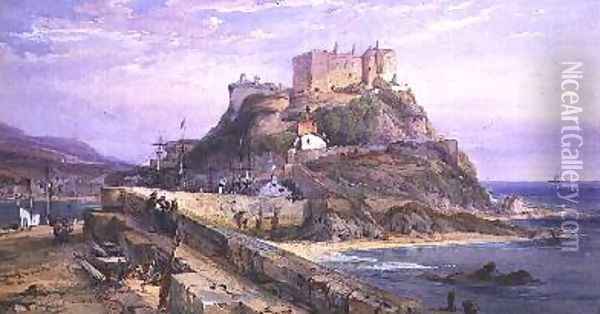 Mont Orgueil Castle Oil Painting - Richard Principal Leitch