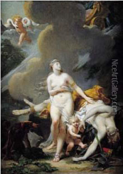 La Mort D'adonis Oil Painting - Jean-Baptiste Regnault