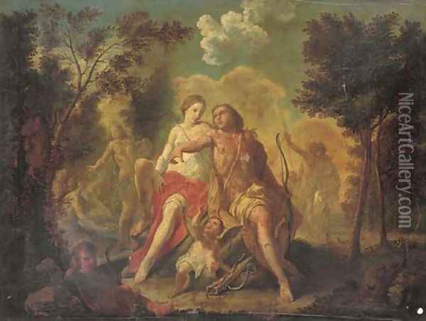Venus and Adonis Oil Painting - Claudio Francesco Beaumont
