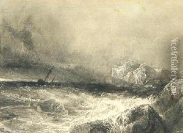Stormy Sea Oil Painting - William Eddowes Turner