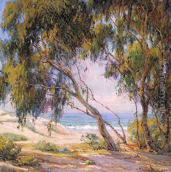 Beside the Sea- Laguna Beach 1921 Oil Painting - Anna Althea Hills