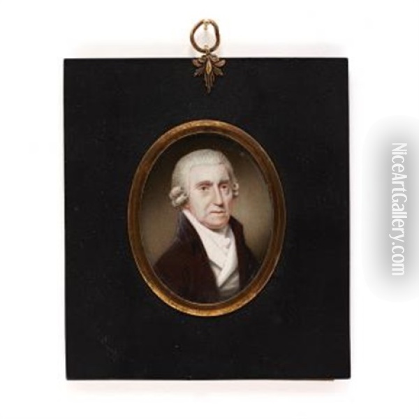 Portrait Miniature Of Dr. John Snipe Oil Painting - Henry Bone