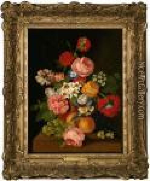 Floral Still Life Oil Painting - Jan Van Doust
