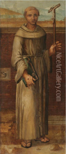 Saint Francis Of Assisi Oil Painting - Fernando Yanez De la Almedina