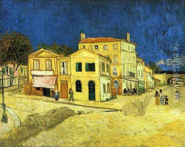 The Street, the Yellow House Oil Painting - Vincent Van Gogh