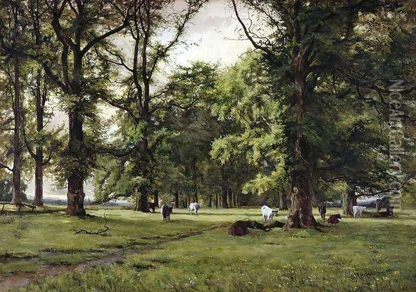The Elm Walk Oil Painting - William Grylls Addison