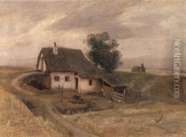 Kleines Bauernhaus In Niederosterreich Oil Painting - Rudolf Ribarz