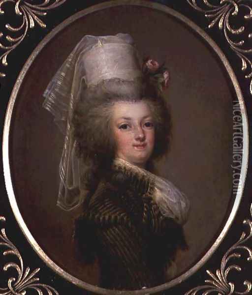 Archduchess Marie Antoinette Habsburg-Lothringen (1755-93), fifteenth child of Empress Maria Theresa of Austria (1717-80) and Francis I (1708-65), wife of Louis XVI (1754-93) Oil Painting - Adolph Ulrich Wertmuller
