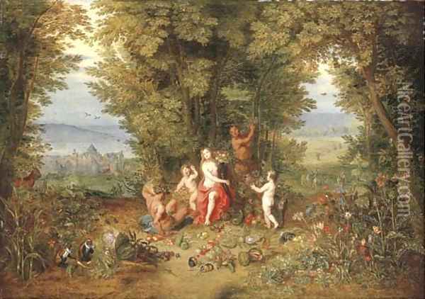 An Allegory of Earth 2 Oil Painting - Jan Brueghel the Younger