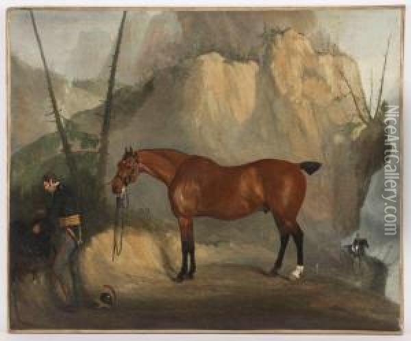 Horse And Rider Oil Painting - Richard Barrett Davis