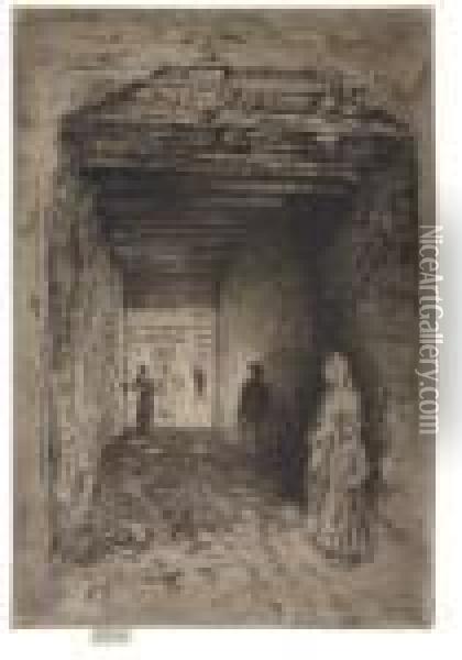 The Beggars Oil Painting - James Abbott McNeill Whistler