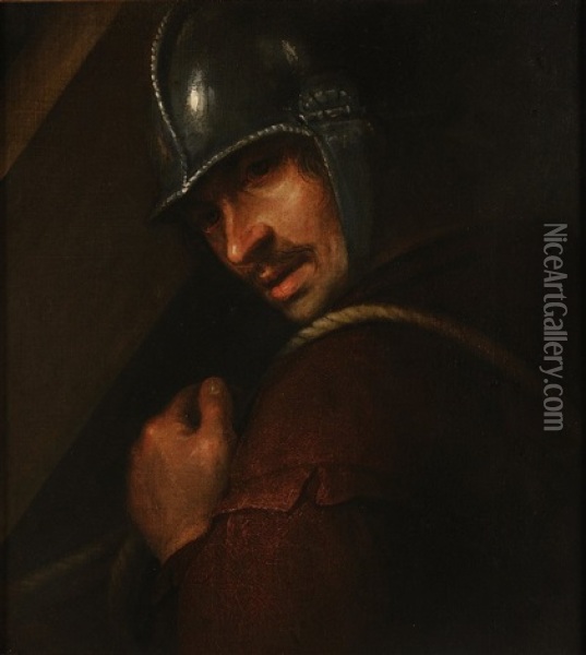 A Half-portrait Of A Soldier Oil Painting -  Caravaggio