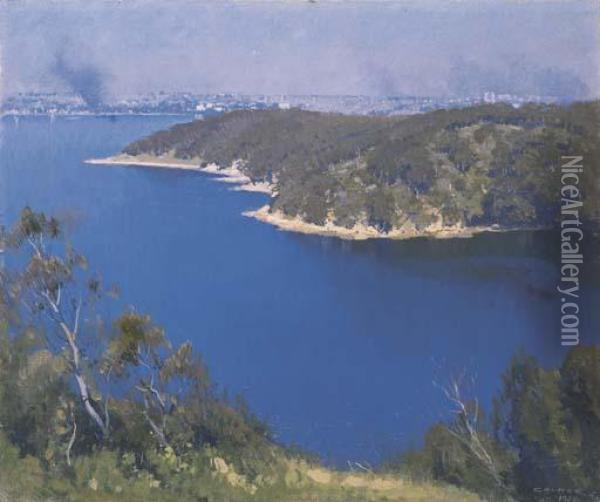 Sydney Harbour Oil Painting - Elioth Gruner
