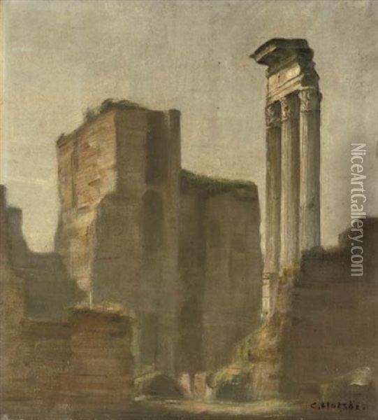Ruiner - Ruins Oil Painting - Carl Vilhelm Holsoe