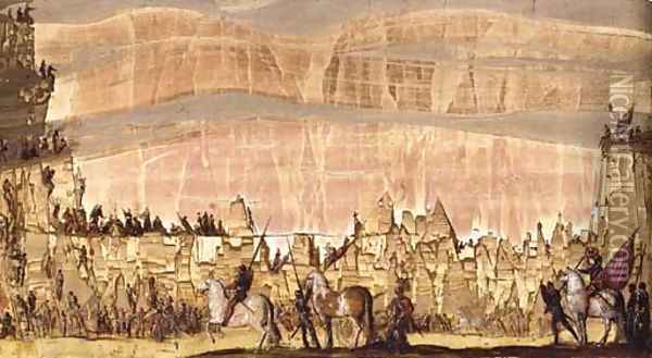 A siege Oil Painting - Antonio Tempesta