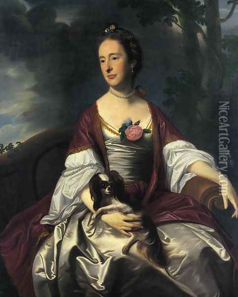 Mrs. Jerathmael Bowers Oil Painting - John Singleton Copley