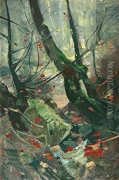 Im Wildpark Oil Painting - Karl Hagemeister