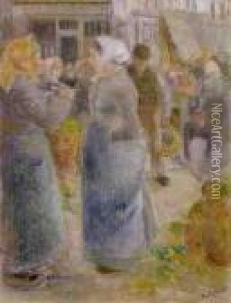 Marche Oil Painting - Camille Pissarro