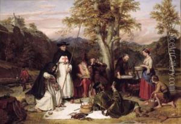 The Merry Monks Of Melrose Oil Painting - Charles Landseer