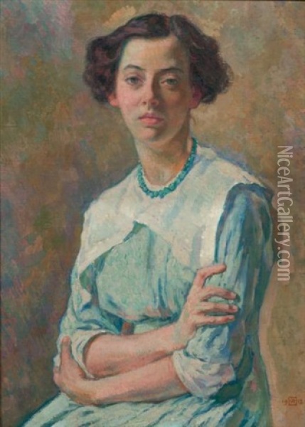 Maria Petrie Zimmern, 1912 Oil Painting - Theo van Rysselberghe