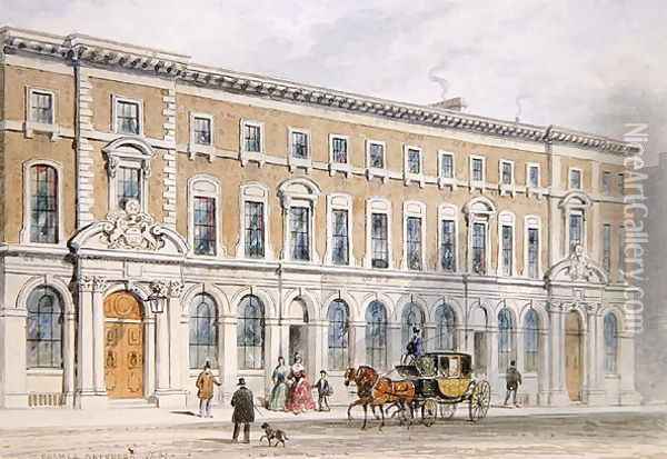 The New Building of Merchant Taylors and Hall, 1853 Oil Painting - Thomas Hosmer Shepherd