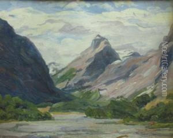 The Bishop: Isterdalen, Norway Oil Painting - Mary Cable Butler