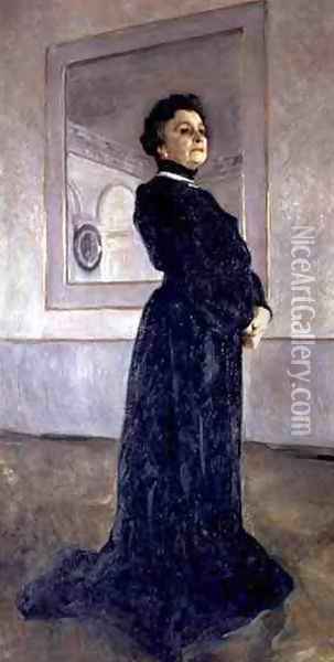 Portrait of Maria Nikolayevna Yermolova (1853-1928), 1905 Oil Painting - Valentin Aleksandrovich Serov