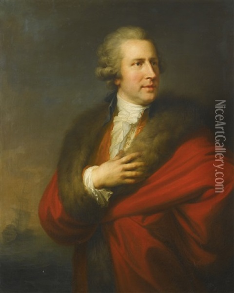 Portrait Of Charles Whitworth, Later 1st Earl Whitworth (1752-1825), British Ambassador, Envoy-extraordinary And Minister-plenipotentiary To St. Petersburg Oil Painting - Johann Baptist Lampi the Elder
