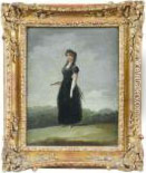Jeune Femme A L'eventail Oil Painting - Francisco De Goya y Lucientes