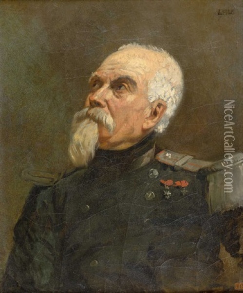 Portrait De Militaire Oil Painting - Isidore Alexandre Augustin Pils