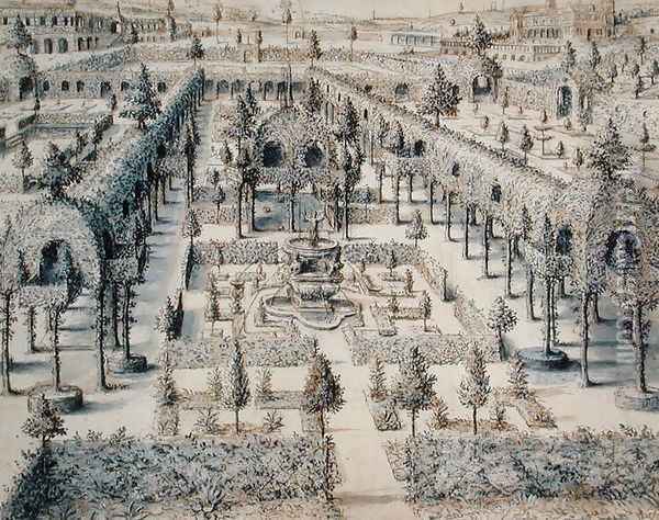 Design for an Ornamental Garden, 1576 Oil Painting - Hans Vredeman de Vries