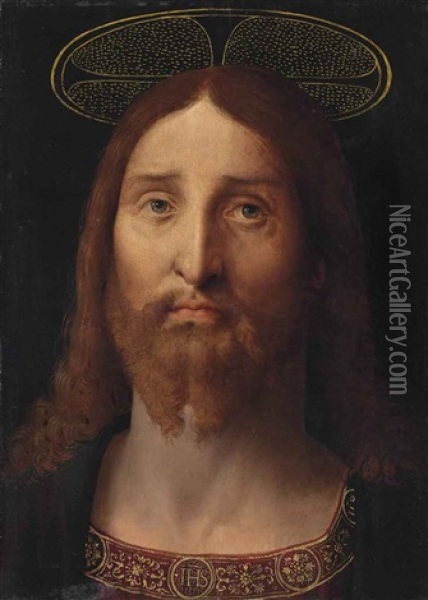 Head Of Christ (salvator Mundi) Oil Painting - Jacopo de Barbari