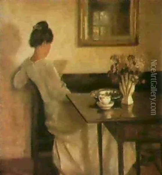 Morning Light Oil Painting - Carl Vilhelm Holsoe