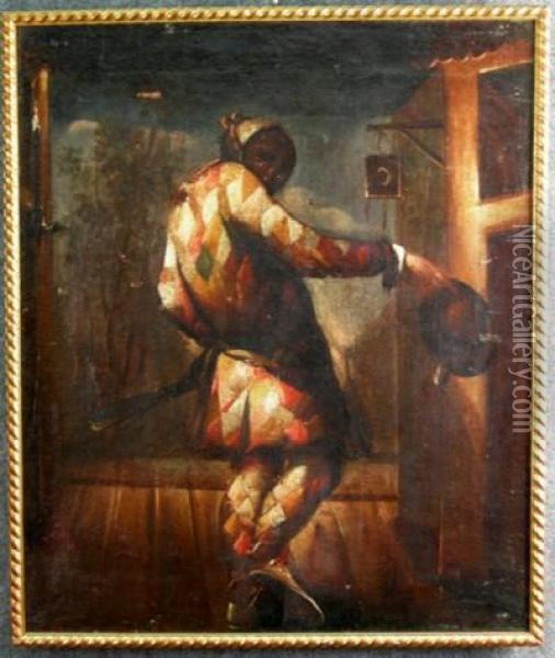 In Cornice. Oil Painting - Giovanni Domenico Ferretti