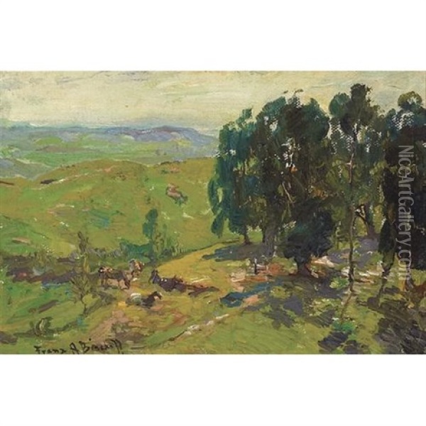 Sierra Madre Foothills Oil Painting - Franz Arthur Bischoff