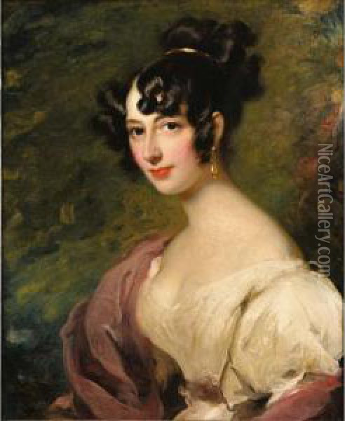 Portrait Of Princess Lieven Oil Painting - George Henry Harlow