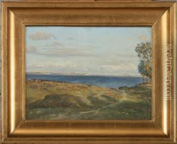 A Sunny Bay Scenery Oil Painting - Robert Mols